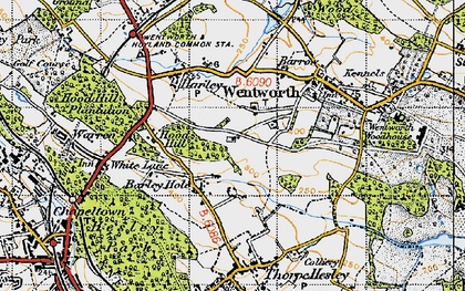 Old map of Spittal Houses in 1947