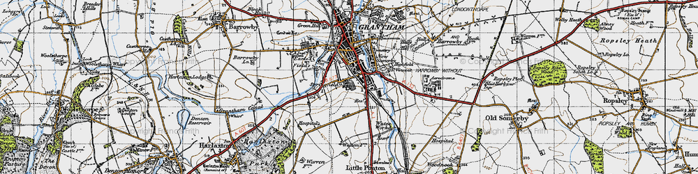 Old map of Spittlegate in 1946