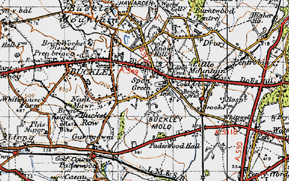 Old map of Spon Green in 1947