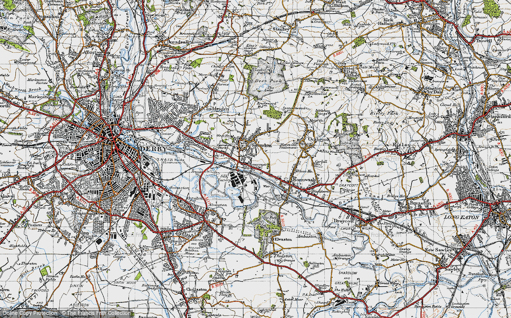 Old Map of Spondon, 1946 in 1946