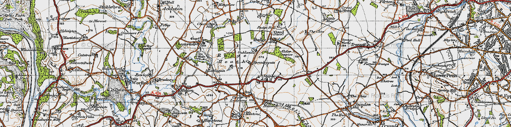 Old map of Alder Coppice in 1946