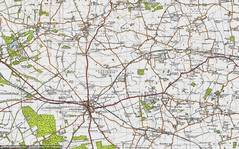 Old Map of Sporle, 1946 in 1946