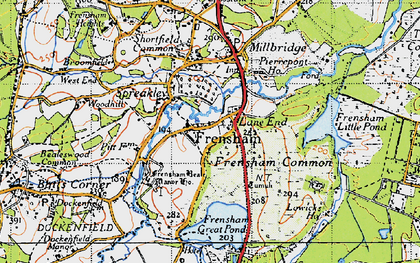 Old map of Spreakley in 1940