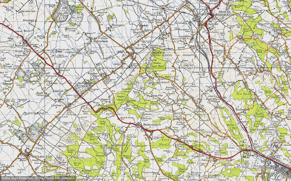 Old Map of Sprig's Alley, 1947 in 1947