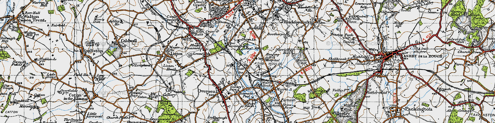 Old map of Spring Cottage in 1946
