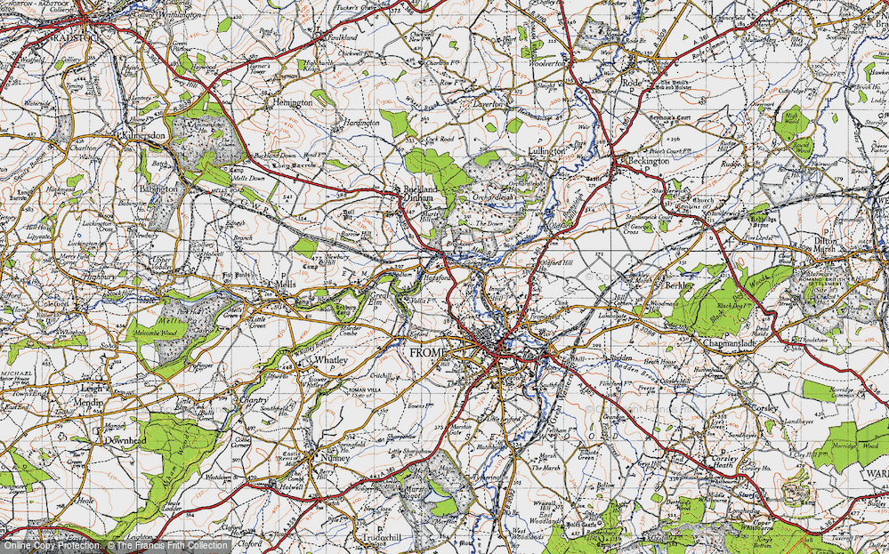 Old Map of Spring Gardens, 1946 in 1946
