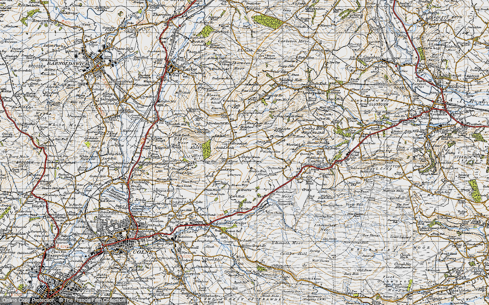 Old Map of Spring Green, 1947 in 1947