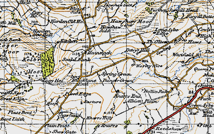Old map of Spring Green in 1947
