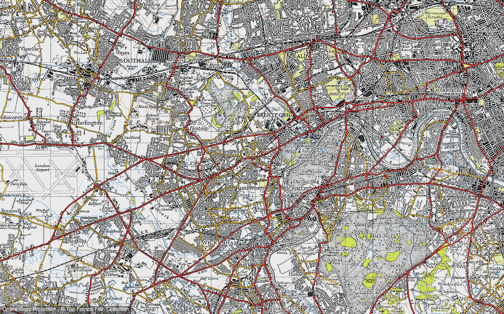 Old Map of Spring Grove, 1945 in 1945