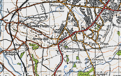 Old map of Spring Hill in 1946