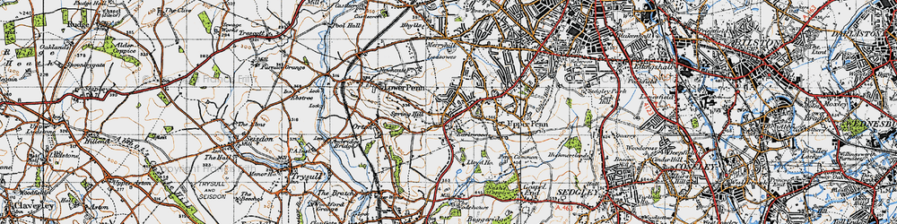 Old map of Spring Hill in 1946
