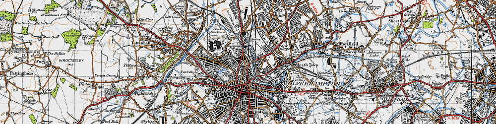 Old map of Springfield in 1946