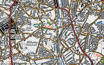 Old map of Springfield in 1947