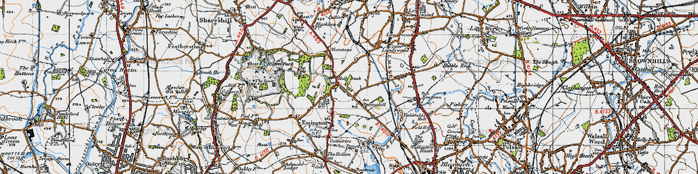 Old map of Springhill in 1946