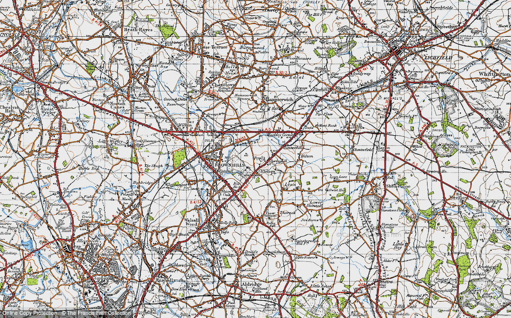 Old Map of Springhill, 1946 in 1946