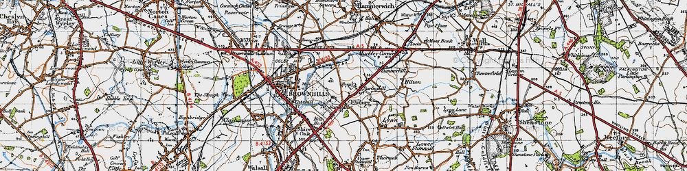 Old map of Springhill in 1946
