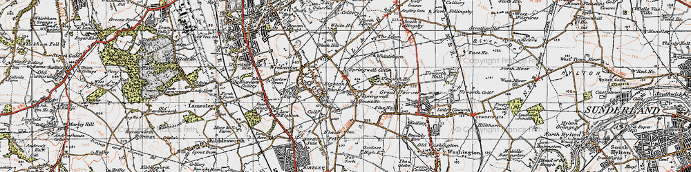 Old map of Bowes Rly in 1947
