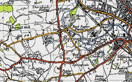 Old map of Abbey Oaks in 1946