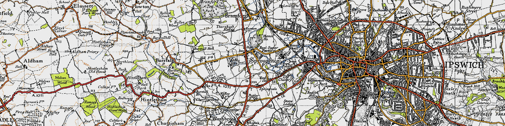 Old map of Abbey Oaks in 1946
