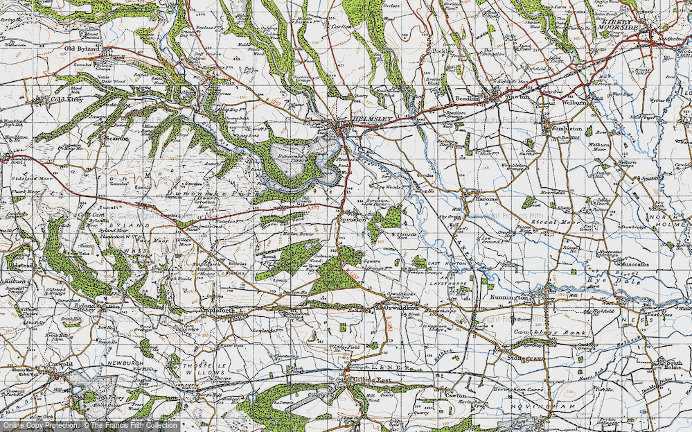 Old Map of Historic Map covering Beech Wood in 1947