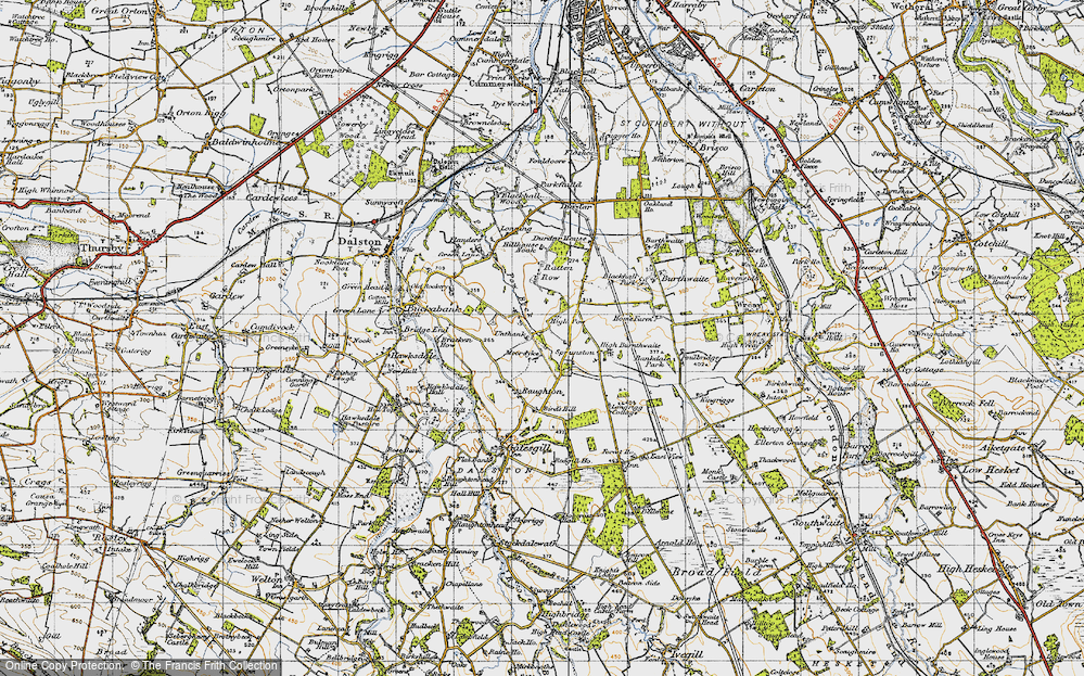 Old Map of Sprunston, 1947 in 1947
