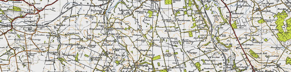 Old map of Sprunston in 1947