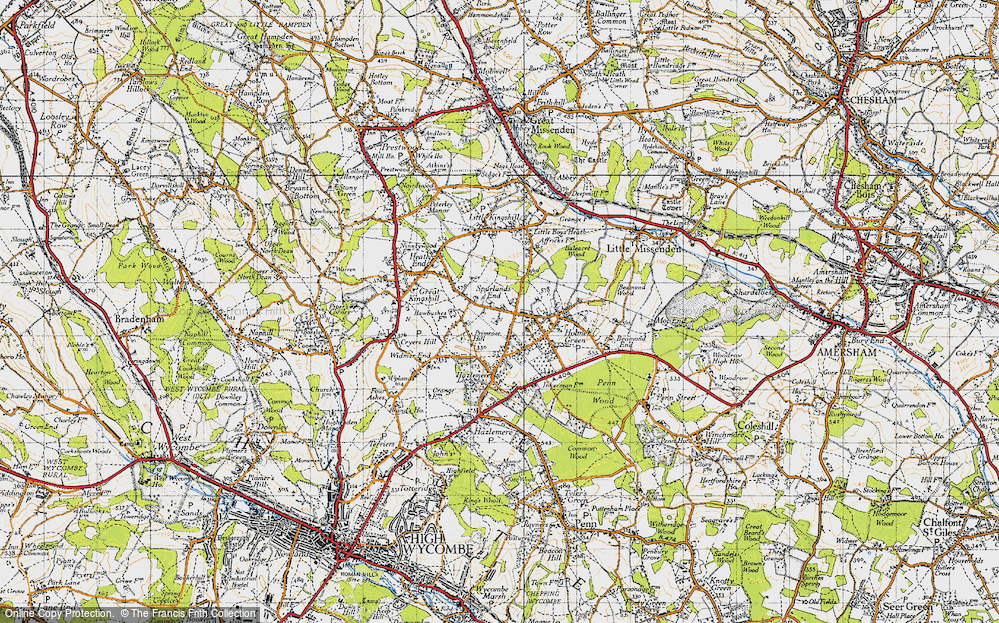 Old Map of Spurlands End, 1946 in 1946
