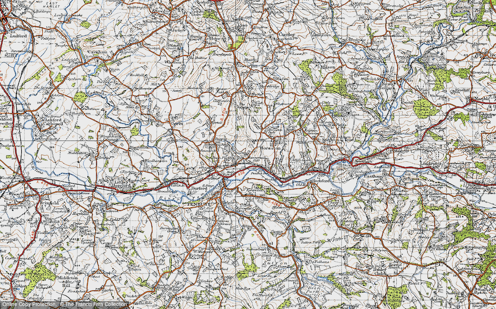 Old Map of Spurtree, 1947 in 1947