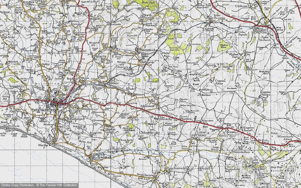 Old Map of Spyway, 1945 in 1945