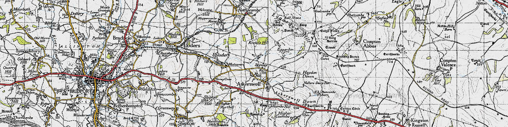 Old map of Spyway in 1945