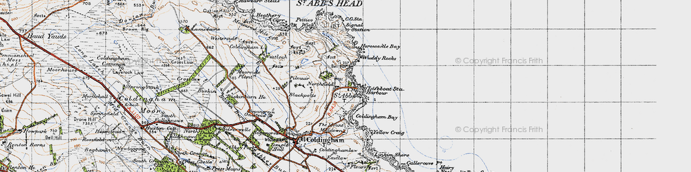 Old map of St Abbs in 1947