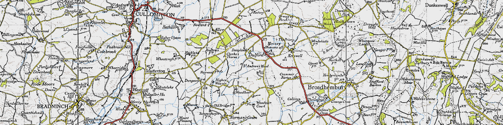 Old map of St Andrew's Wood in 1946