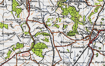 Old map of St Andrews' Major in 1947