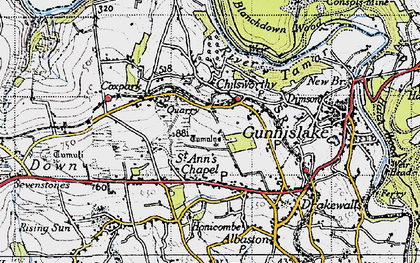Old map of St Ann's Chapel in 1946