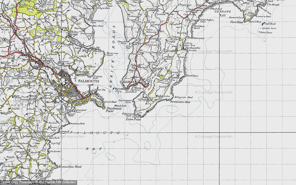 Old Map of St Anthony, 1946 in 1946