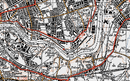 Old map of St Anthony's in 1947