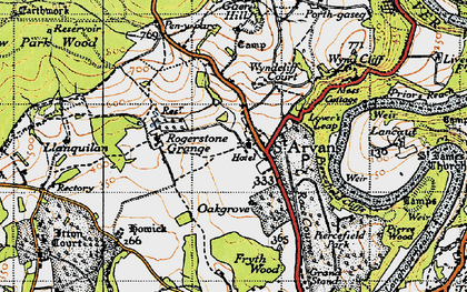Old map of Wynd Cliff in 1946