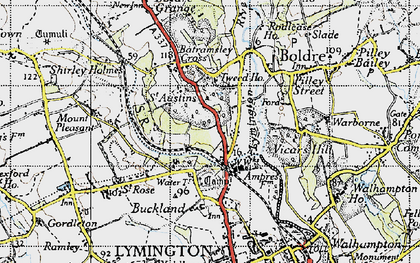 Old map of St Austins in 1945