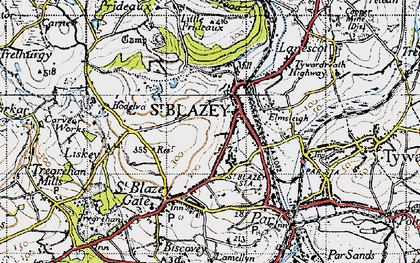 Old map of St Blazey in 1946