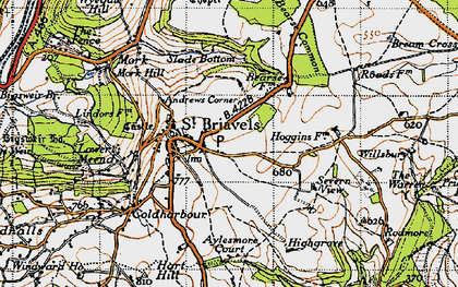 Old map of St Briavels in 1946