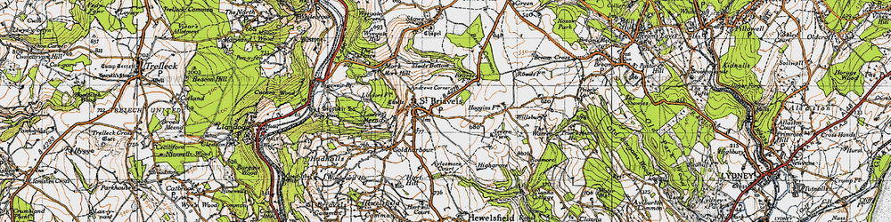 Old map of St Briavels in 1946