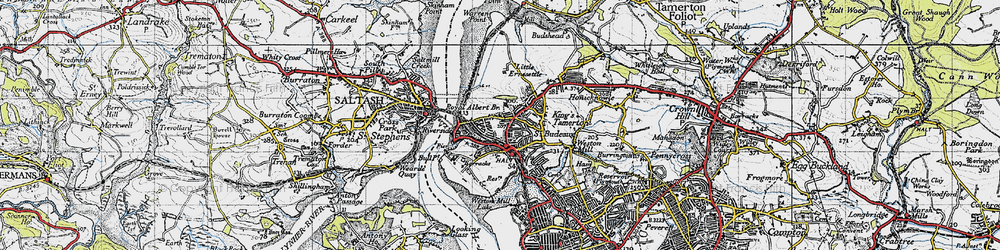 Old map of St Budeaux in 1946