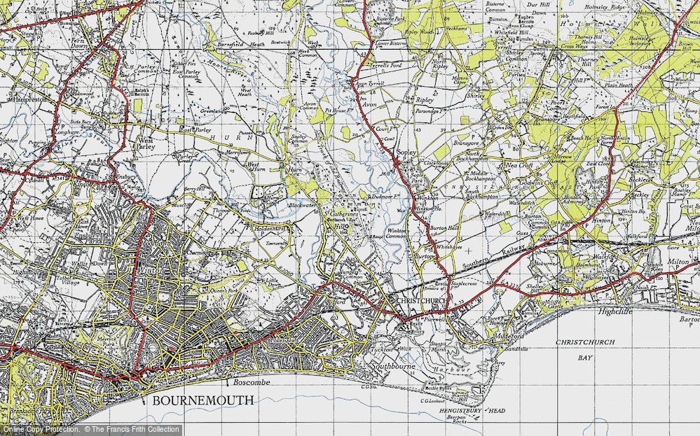 Old Map of St Catherine's Hill, 1940 in 1940