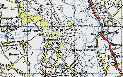 Old map of St Catherine's Hill in 1940