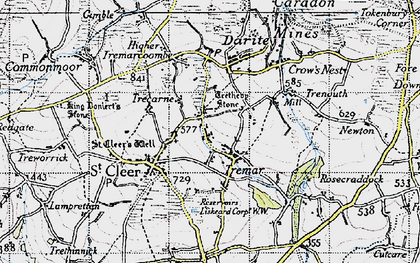 Old map of St Cleer in 1946