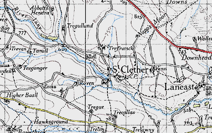 Old map of Abbott's Hendra in 1946