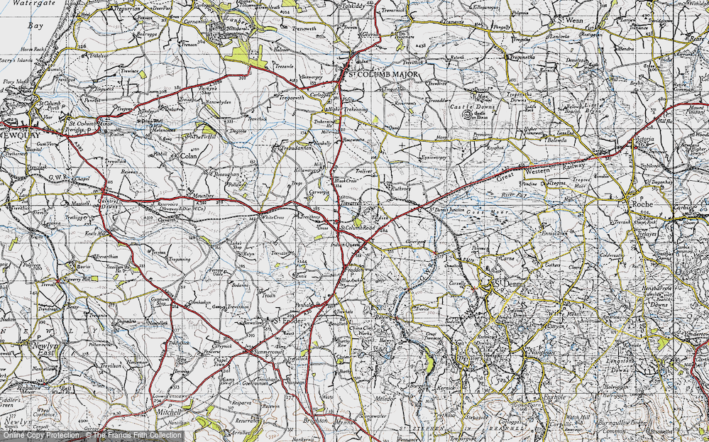 Old Map of St Columb Road, 1946 in 1946