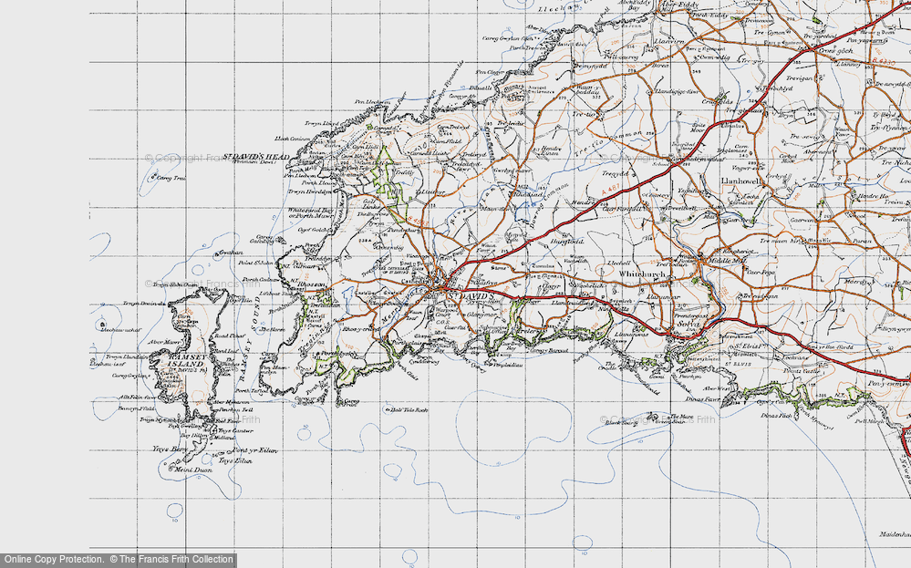 Old Map of St Davids, 1946 in 1946