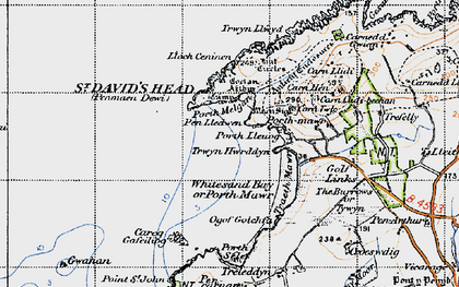 Old map of St Davids Head in 1946