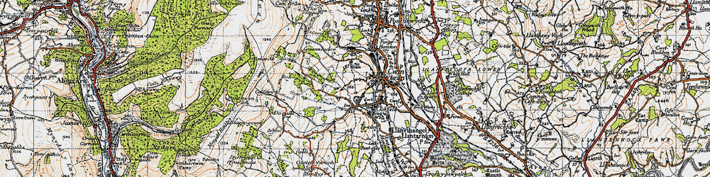 Old map of St Dials in 1947
